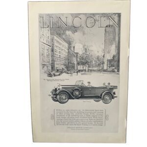 Vintage 1927 Lincoln Sport Touring Ad Advertisment